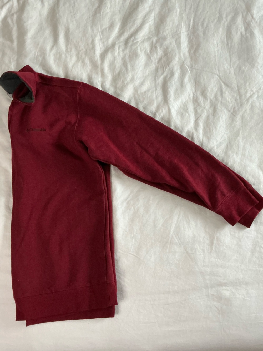 Columbia Men's Hart Mountain ll Maroon Quarter-Zip Pullover Sweatshirt XL - Picture 12 of 14